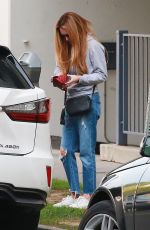 CAT DEELEY in Ripped Denim Out in Beverly Hills 01/29/2019