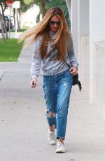 CAT DEELEY in Ripped Denim Out in Beverly Hills 01/29/2019