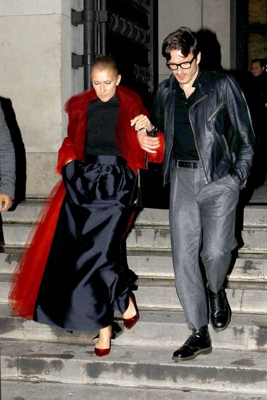 CELINE DION and Pepe Munoz Leaves Out in Paris 01/27/2019