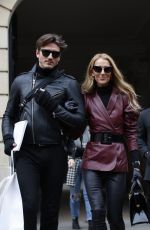 CELINE DION Leaves Givenchy Office in Paris 01/24/2019