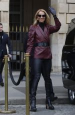 CELINE DION Leaves Givenchy Office in Paris 01/24/2019