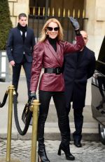 CELINE DION Leaves Givenchy Office in Paris 01/24/2019