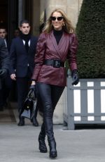 CELINE DION Leaves Givenchy Office in Paris 01/24/2019