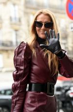 CELINE DION Leaves Givenchy Office in Paris 01/24/2019