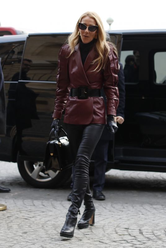 CELINE DION Leaves Givenchy Office in Paris 01/24/2019