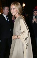 CELINE DION Leaves Hotel De Crillon in Paris 01/23/2019