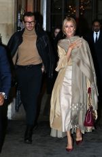 CELINE DION Leaves Hotel De Crillon in Paris 01/23/2019