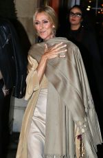 CELINE DION Leaves Hotel De Crillon in Paris 01/23/2019