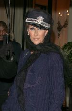 CELINE DION Leaves Plaza Athenee Hotel in Paris 01/29/2019