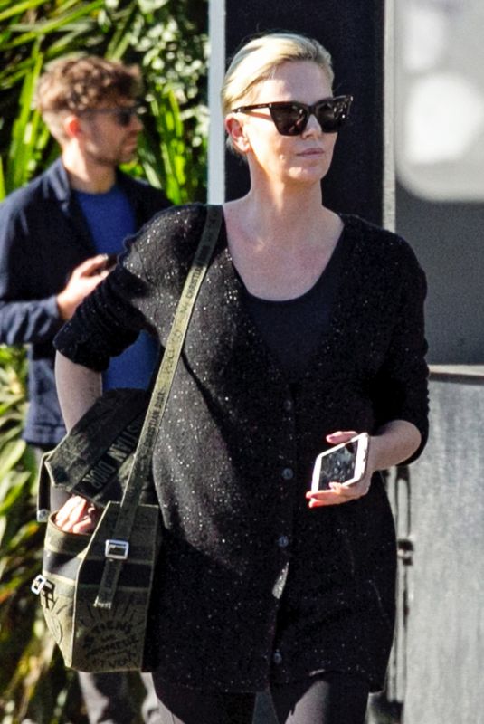 CHARLIZE THERON Out for Lunch in Los Angeles 01/23/2019