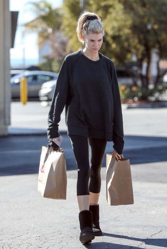 CHARLOTTE MCKINNEY Out Shopping in Los Angeles 01/23/2019