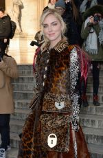 CHIARA FERRAGNI at Schiaparelli Haute Couture Fashion Show in Paris 01/21/2019