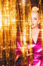 CHRISTINA AGUILERA on the Set of a Photoshoot, 2019