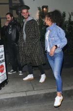 CHRISTINA MILIAN in Double Denim at Madeo Restaurant in Beverly Hills 01/18/2019