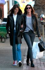 CINDY CRAWFORD and KAIA GERBER Out Shopping in Los Angeles 01/03/2019