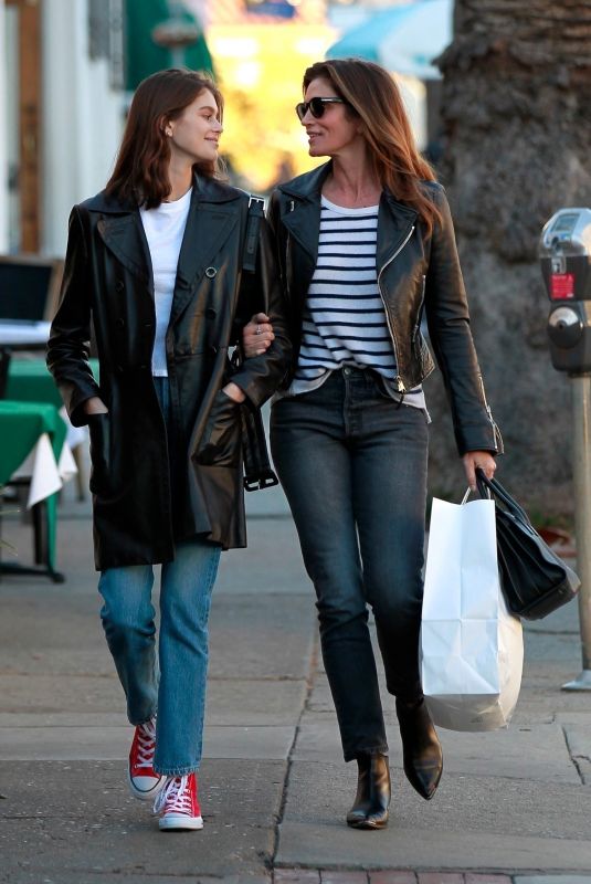 CINDY CRAWFORD and KAIA GERBER Out Shopping in Los Angeles 01/03/2019
