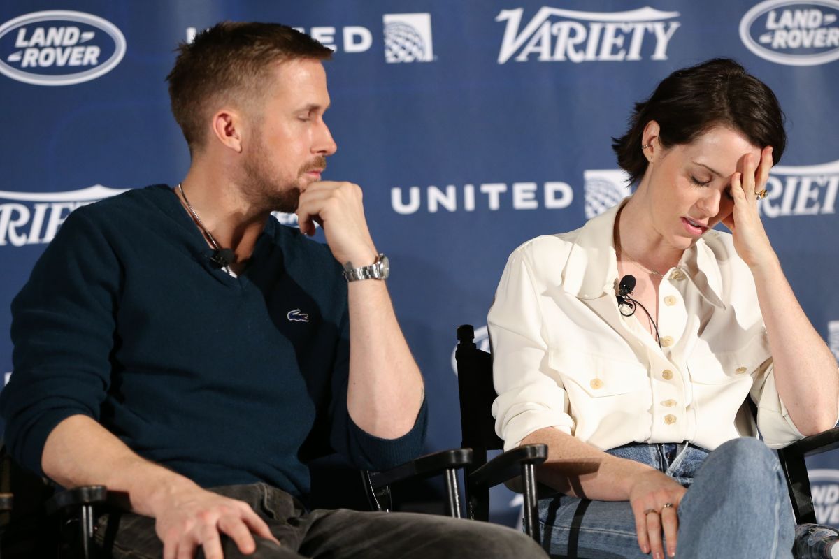 CLAIRE FOY and Ryan Goslong at First Man Variety Screening Series in