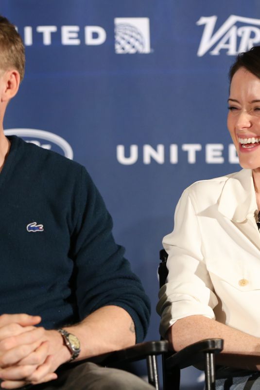 CLAIRE FOY and Ryan Goslong at First Man Variety Screening Series in