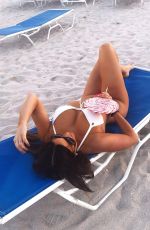 CLAUDIA ROMANI in Bikini at a Beach in Miami 01/08/2019