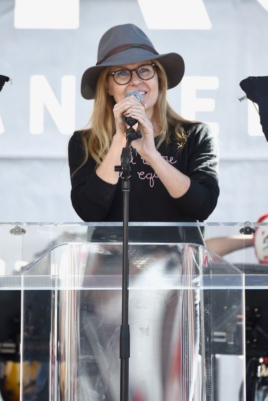 CONNIE BRITTON at Women’s March in Los Angeles 01/19/2019
