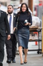 COURTENEY COX Arrives at Jimmy Kimmel Live in Hollywood 01/07/2019