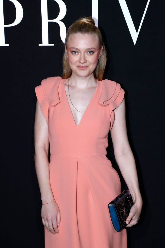 DAKOTA FANNING at Armani Fashion Show in Paris 01/22/2019