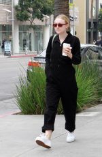 DAKOTA FANNING Out and About in Beverly Hills 01/05/2019
