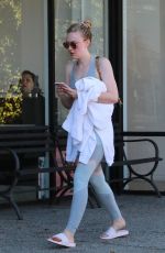 DAKOTA FANNING Workout at a Gym in Los Angeles 01/10/2019