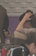 DAKOTA JOHNSON at a Nail Salon in Los Angeles 01/19/2019