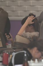 DAKOTA JOHNSON at a Nail Salon in Los Angeles 01/19/2019