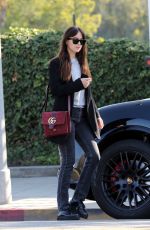 DAKOTA JOHNSON Leaves a Skin Care Clinic in Beverly Hills 01/10/2019