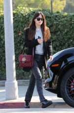 DAKOTA JOHNSON Leaves a Skin Care Clinic in Beverly Hills 01/10/2019