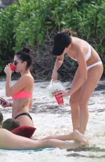 DANIELLE LOMBARD and JESSICA CRIBON in Bikinis at a Beach in Cancun 01/02/2019