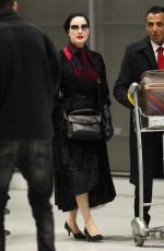 DITA VON TEESE at Airport in Paris 01/20/2019