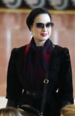 DITA VON TEESE at Airport in Paris 01/20/2019