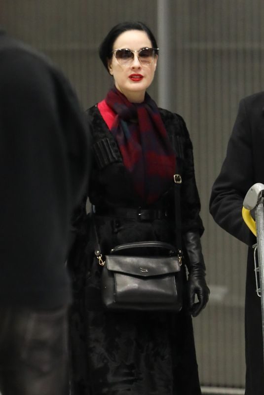 DITA VON TEESE at Airport in Paris 01/20/2019