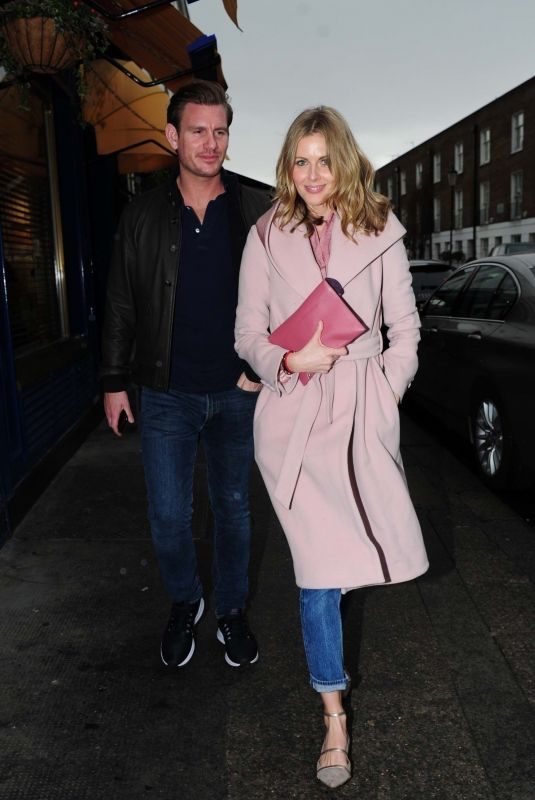DONNA AIR and Ben Carrington Leaves Scalini Restaurant in London 01/26/2019