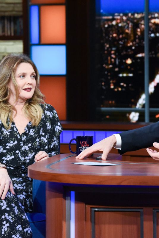 DREW BARRYMORE at Late Show with Stephen Colbert 01/22/2019