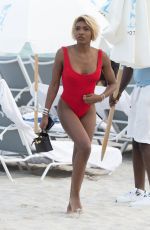 ELISA JOHNSON in Bikini at a Beach in Miami 01/01/2019