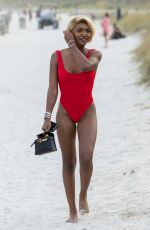 ELISA JOHNSON in Bikini at a Beach in Miami 01/01/2019