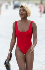 ELISA JOHNSON in Bikini at a Beach in Miami 01/01/2019