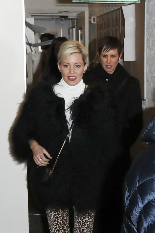 ELIZABETH BANKS Leaves Soho House in London 01/30/2019