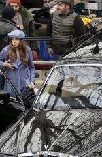 ELIZABETH GILLIES on the Set of Dynasty in Paris 01/07/2019