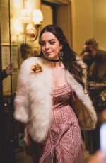 ELIZABETH GILLIES on the Set of Dynasty, Season 2 in Paris 01/10/2019