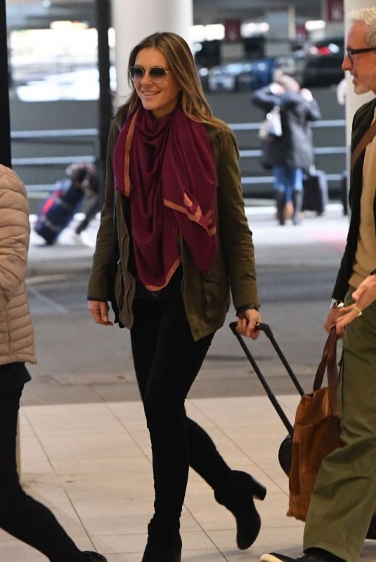 ELIZABETH HURLEY Arrives at Heathrow Airport in London 01/11/2019