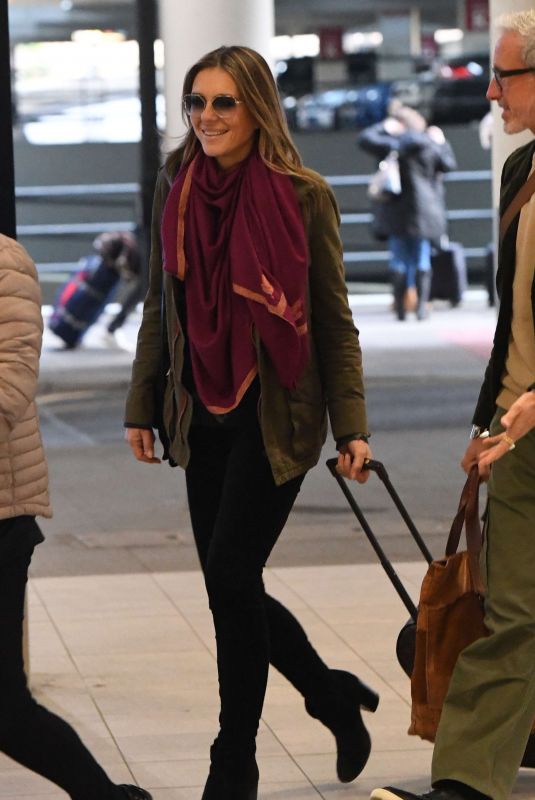 ELIZABETH HURLEY Arrives at Heathrow Airport in London 01/11/2019