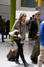 ELIZABETH HURLEY at Heathrow Airport in London 01/05/2019