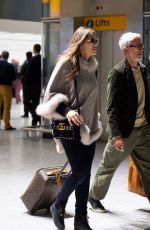 ELIZABETH HURLEY at Heathrow Airport in London 01/05/2019