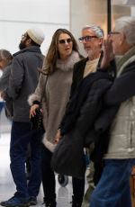 ELIZABETH HURLEY at Heathrow Airport in London 01/05/2019