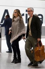 ELIZABETH HURLEY at Heathrow Airport in London 01/05/2019